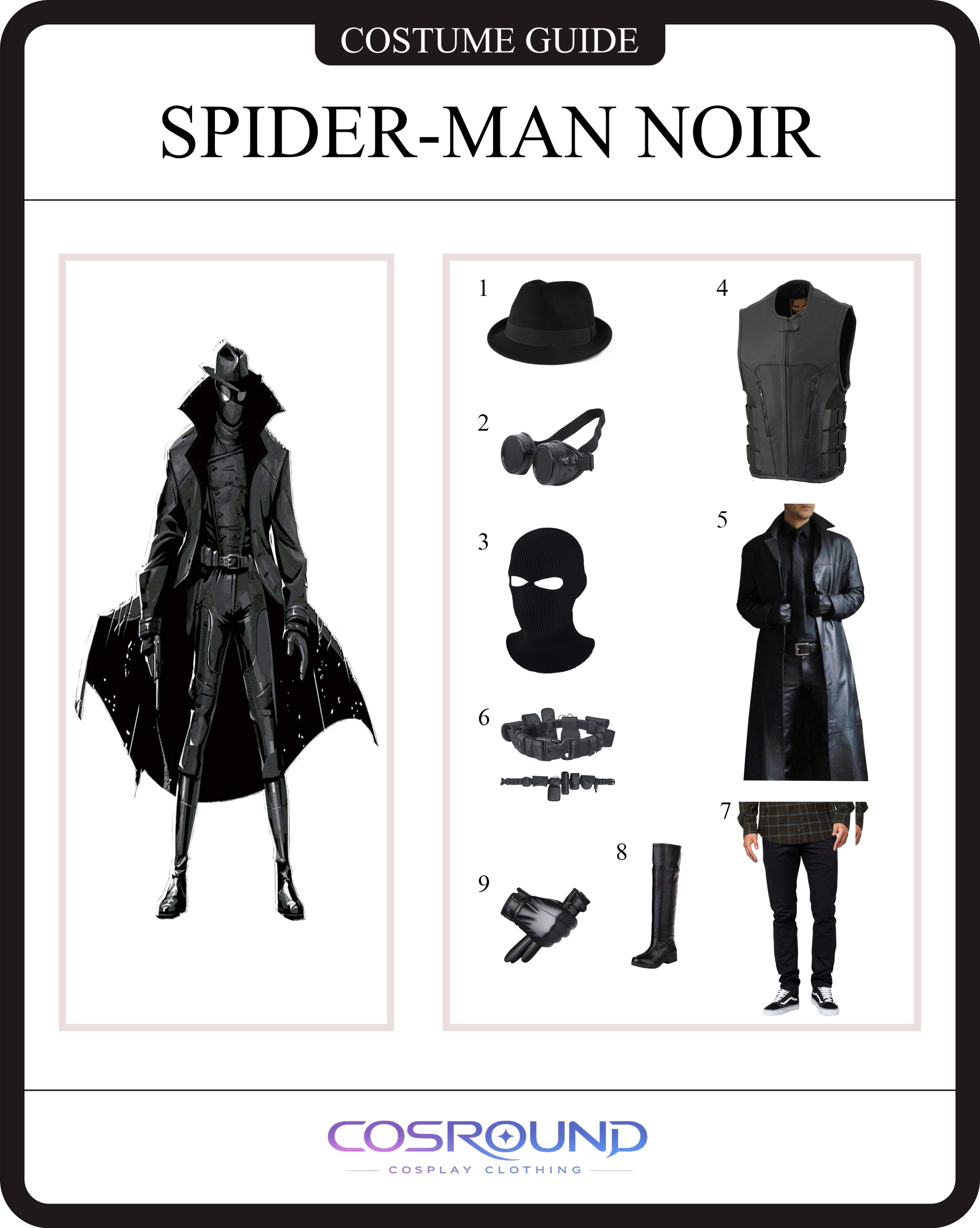 Spider-Man Noir Costume Guide